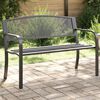 vidaXL Garden Bench 119 cm Black Steel