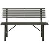 vidaXL Garden Bench 110 cm Steel Black