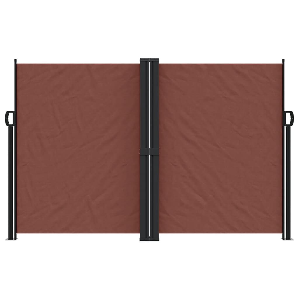 vidaXL Retractable Side Awning Brown 160x600 cm