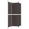 vidaXL 3-Panel Room Divider Brown 150x180 cm Fabric
