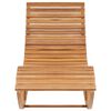 vidaXL Rocking Sun Lounger with Cushion Solid Teak Wood