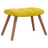 vidaXL Rocking Chair with a Stool Mustard Yellow Velvet