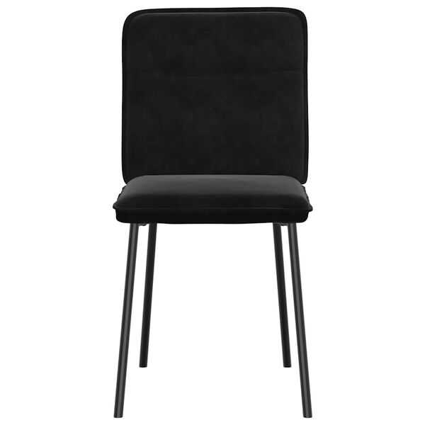 vidaXL Dining Chairs 4 pcs Black Velvet