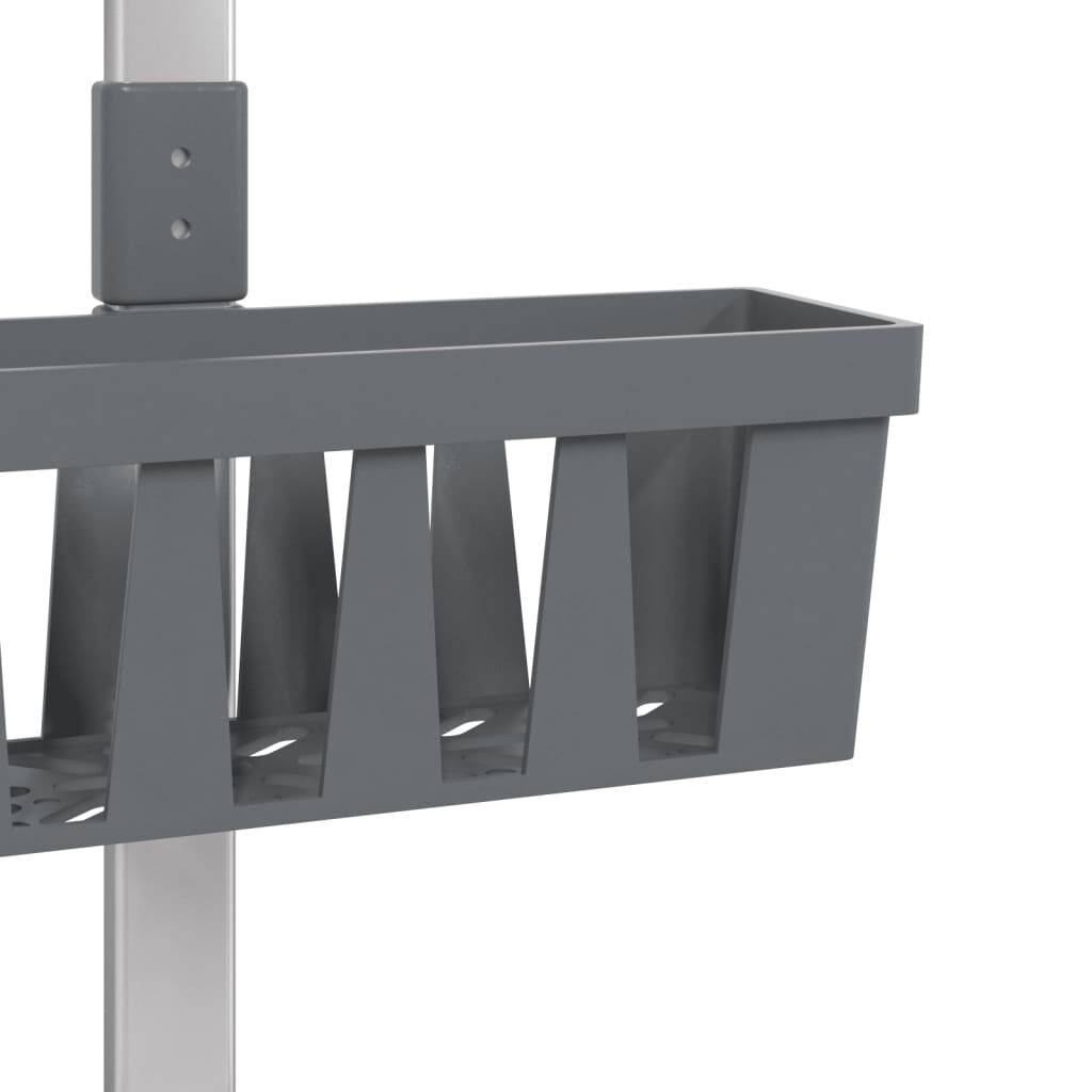 vidaXL Shower Hanger Shelf 30x15x(67-105) cm Aluminium