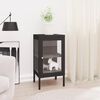 vidaXL Sideboard Black 38x35x70 cm Steel and Glass