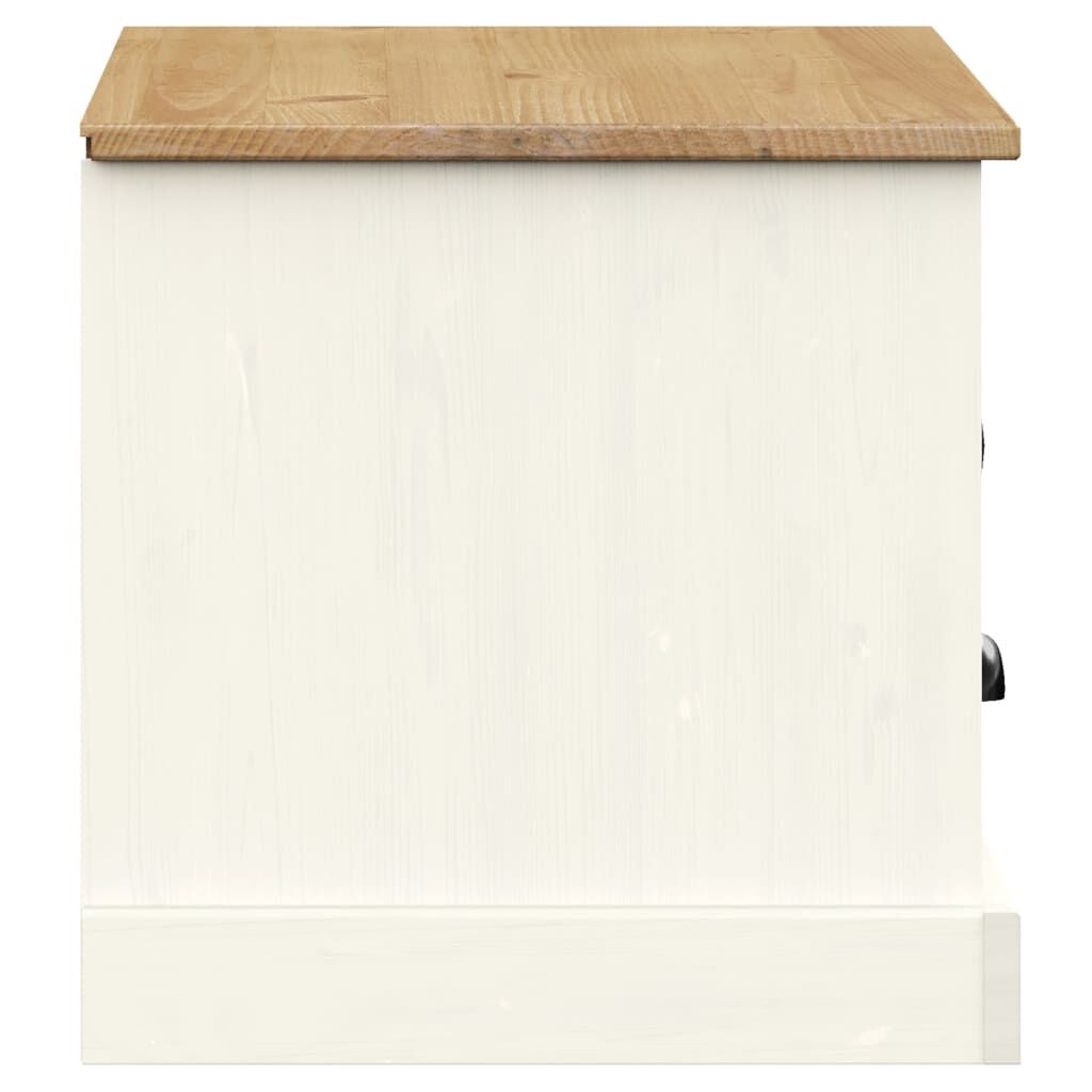 vidaXL TV Cabinet VIGO White 106x40x40 cm Solid Wood Pine