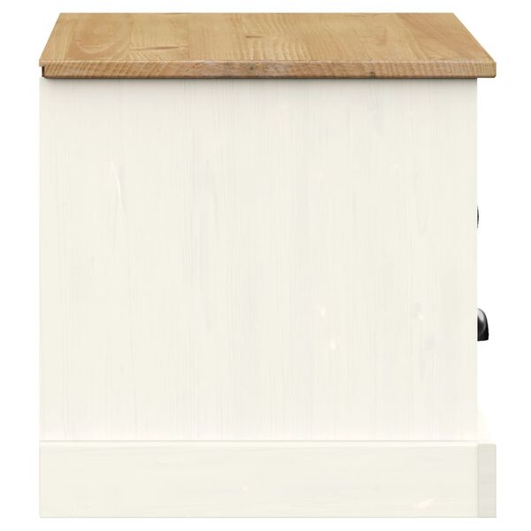 vidaXL TV Cabinet VIGO White 106x40x40 cm Solid Wood Pine