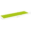 vidaXL Sun Lounger with Bright Green Cushion Solid Teak Wood