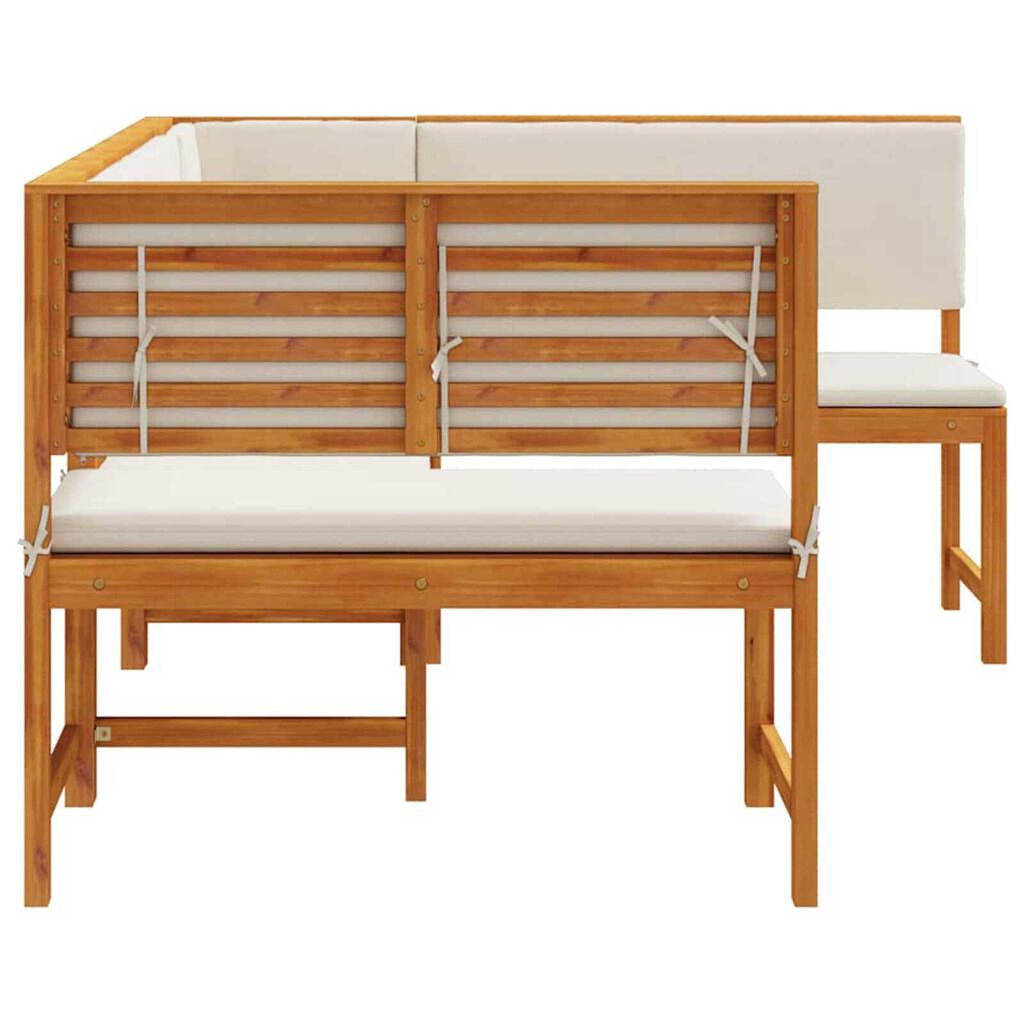 vidaXL Garden Bench Set 3 pcs Brown Solid acacia wood