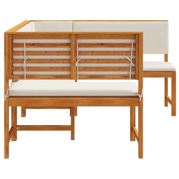 vidaXL Garden Bench Set 3 pcs Brown Solid acacia wood