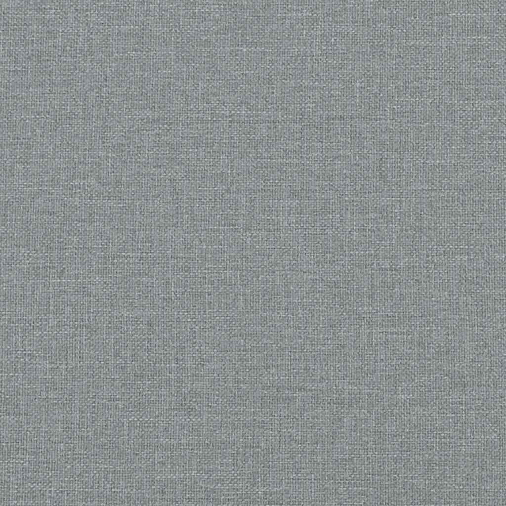 vidaXL Bed Frame without Mattress Light Grey Queen Fabric