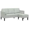 vidaXL Sofa Set 2 pcs Light grey 173 x 131 x 67 cm Velvet