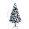 vidaXL Artificial Pre-lit Christmas Tree with Flocked Snow Green 150 cm