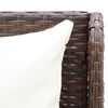 vidaXL Garden Corner Sofas 2 pcs Poly Rattan Brown