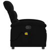 vidaXL Massage Recliner Chair Black Fabric
