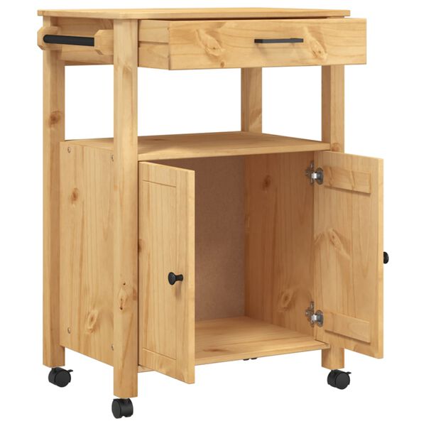 vidaXL Kitchen Trolley MONZA 60x40x90 cm Solid Wood Pine