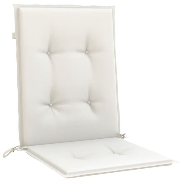 vidaXL Lowback Chair Cushions 2 pcs Melange Cream 100x50x4 cm Fabric