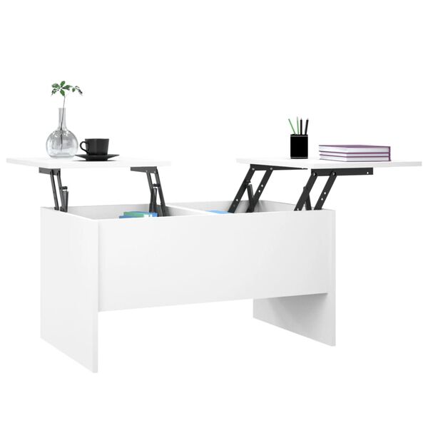 vidaXL Coffee Table White 80x50x42.5 cm Engineered Wood