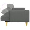 vidaXL 2-Seater Sofa Bed with Footstool Dark Grey Fabric