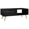 vidaXL Coffee Table High Gloss Black 100x49.5x43 cm Engineered Wood