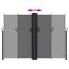 vidaXL Retractable Side Awning Black 180x600 cm
