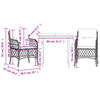 vidaXL 3 Piece Bistro Set with Cushions Beige Poly Rattan