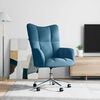 vidaXL Relaxing Chair Blue Velvet