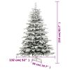 vidaXL Artificial Hinged Christmas Tree 300 LEDs & Flocked Snow 210 cm