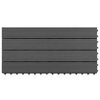 vidaXL Decking Tiles 6 pcs WPC 60x30 cm 1.08 m² Black