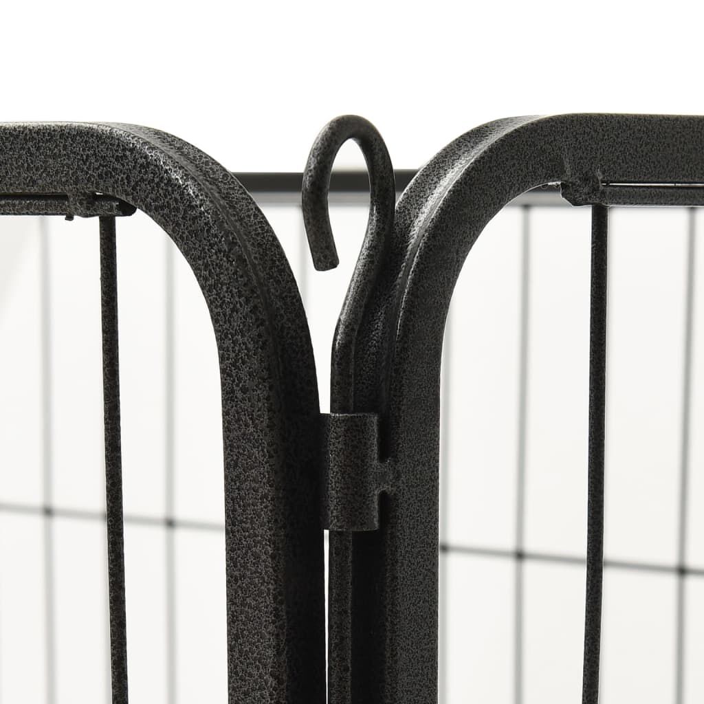 vidaXL Puppy Playpen Steel 91.5x59x61 cm