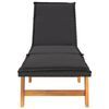 vidaXL Sun Lounger with Table Poly Rattan and Solid Wood Acacia