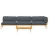 vidaXL Sofa Set with Cushion Plain 4 pcs Anthracite Solid Acacia Wood