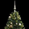 vidaXL Artificial Hinged Christmas Tree 150 LEDs & Ball Set 150 cm