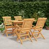 vidaXL 5 Piece Garden Dining Set Solid Wood Teak