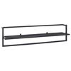 vidaXL Towel Rack Black 95x25x22 cm Iron