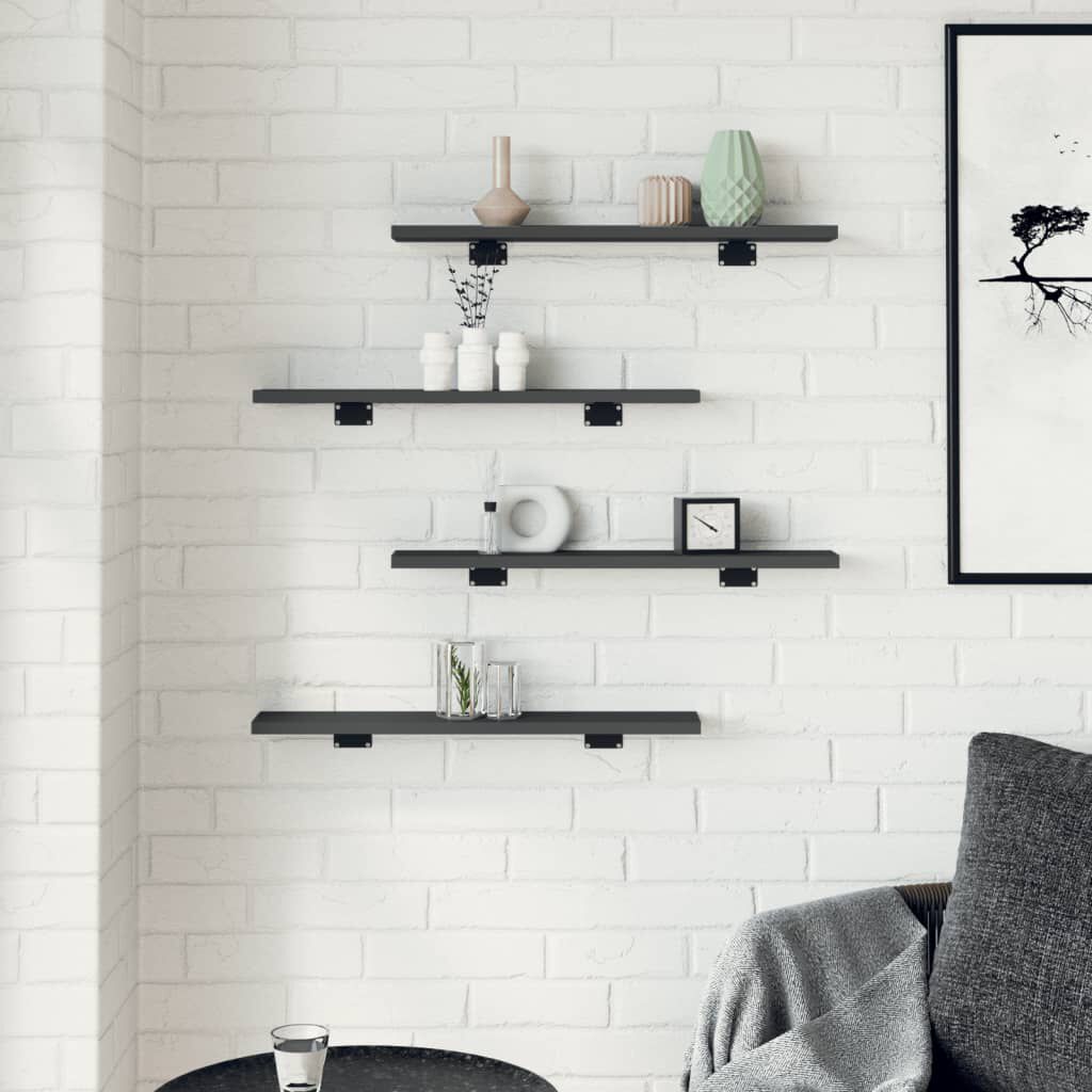 vidaXL Bookshelf Boards 8 pcs Grey 60x10x1.5 cm Engineered Wood