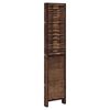 vidaXL Room Divider 5 Panels Dark Brown Solid Wood Paulownia