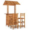 vidaXL 3 Piece Garden Bar Set Solid Wood Acacia