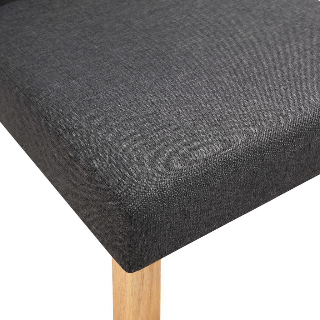 vidaXL Dining Chairs 2 pcs Dark Gray Fabric