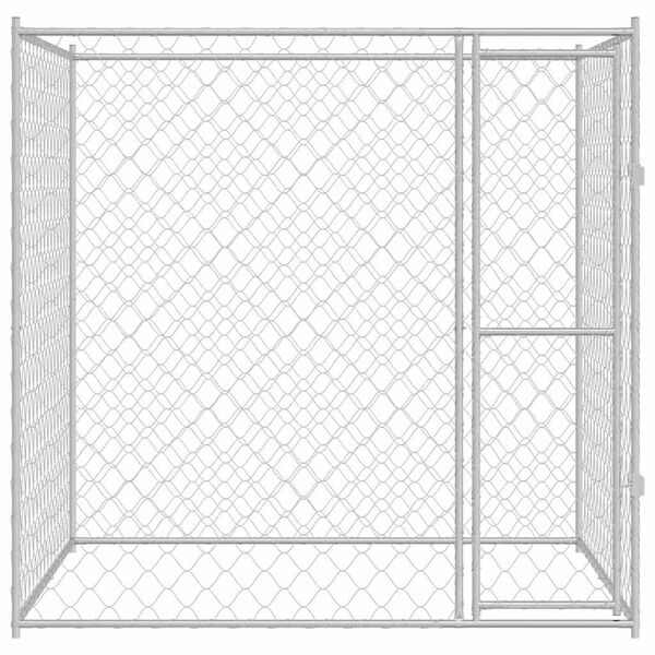 vidaXL Dog Cage Silver 200 x 200 x 200 cm Steel and PE