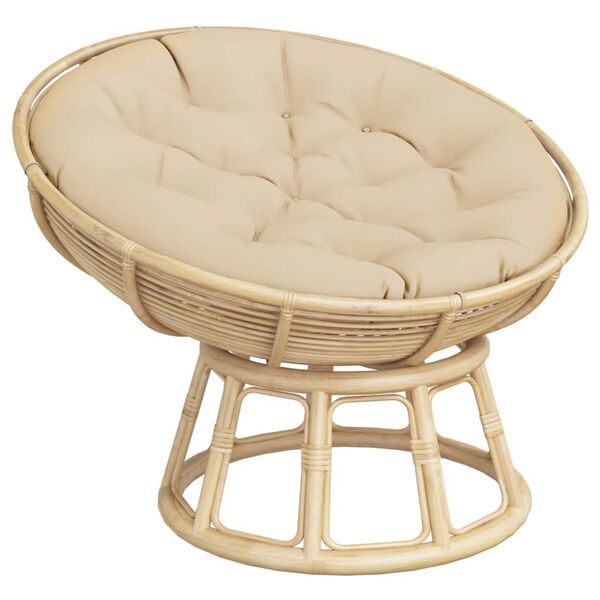 vidaXL Round Cushion Beige Ø 100 x11 cm Oxford Fabric