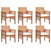 vidaXL 7 Piece Outdoor Dining Set with Cushions Solid Wood Acacia