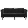 vidaXL Sofa 2-Seater Black Velvet
