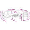 vidaXL 8 Piece Garden Sofa Set with Cushions Wax Brown Solid Wood Pine