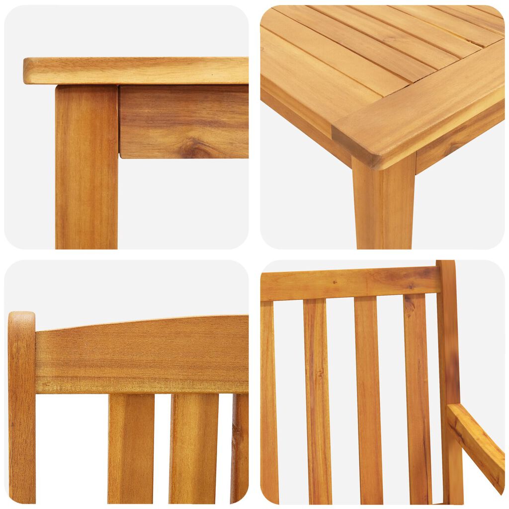 vidaXL 7-Piece Garden Dining Set - Solid Wood Acacia