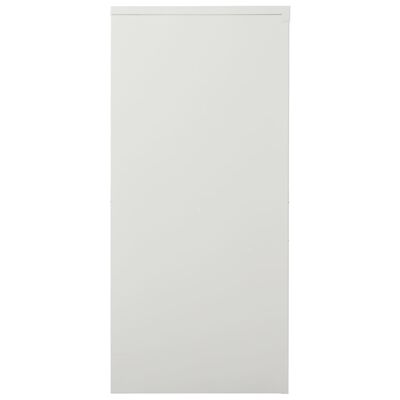 vidaXL Sliding Door Cabinet Light Grey 90x40x90 cm Steel