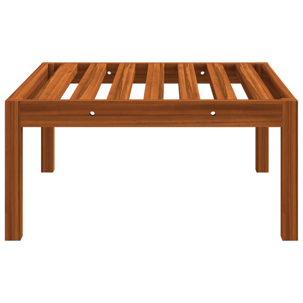 vidaXL 4 Piece Garden Lounge Set with Cushions Cream Solid Acacia Wood