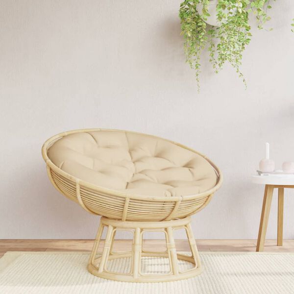 vidaXL Round Cushion Beige Ø 100 x11 cm Oxford Fabric