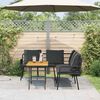 vidaXL Garden Sofa Set 2 pcs Black Poly Rattan