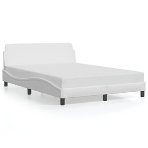 vidaXL Bed Frame "Dover" White 137x190 cm Double Faux Leather